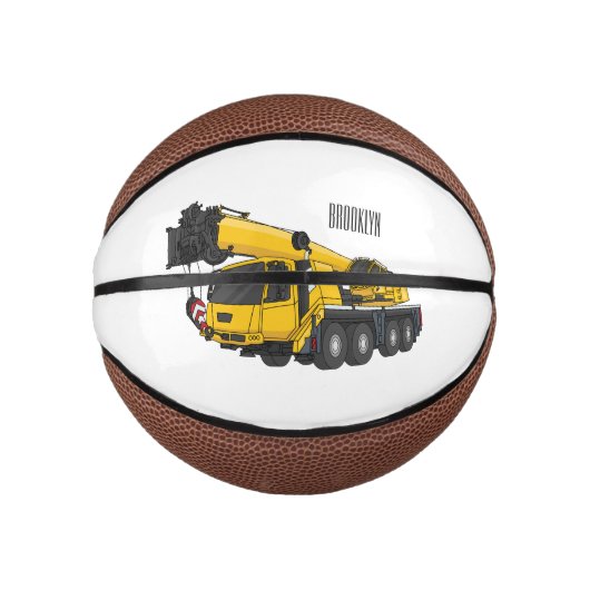 Mini Ballon De Basket Illustration de camion de grue (Devant)
