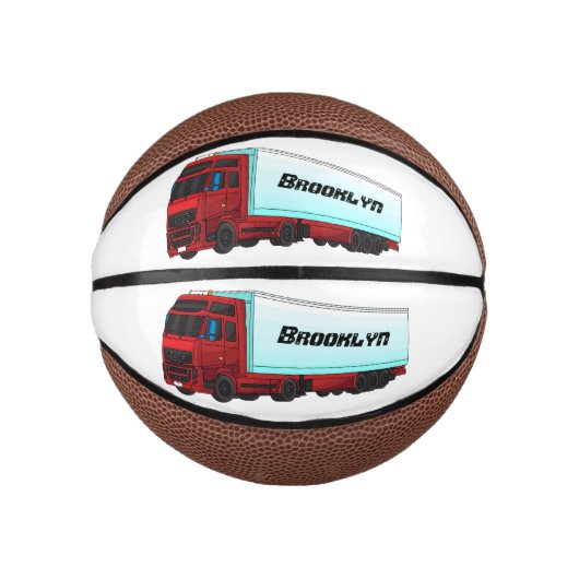 Mini Ballon De Basket Illustration de camion roumain (Devant)