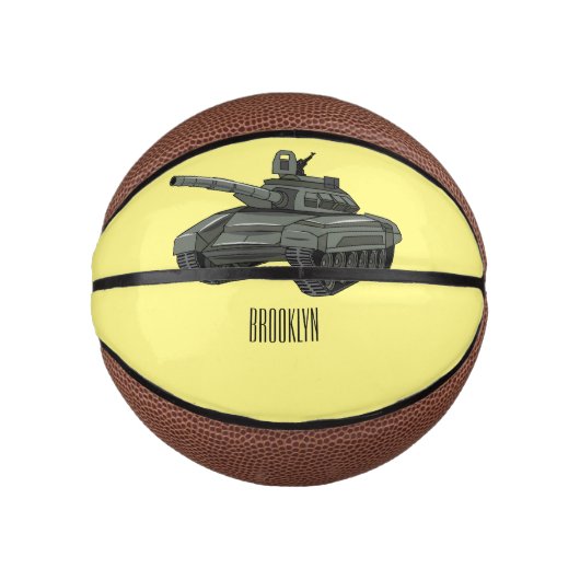 Mini Ballon De Basket Illustration de caricature de réservoir (Devant)