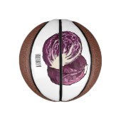 Mini Ballon De Basket Illustration de chou rouge (Vertical)