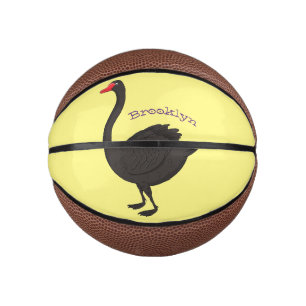 Mini Ballon De Basket Illustration de cygne noir