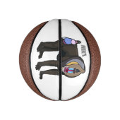 Mini Ballon De Basket Illustration de dessin animé Mandrill (Vertical)