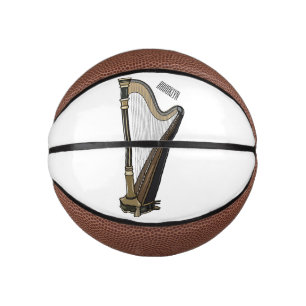 Mini Ballon De Basket Illustration de dessin animé sur la harpe