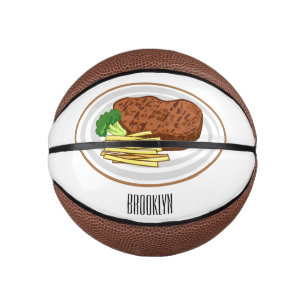 Mini Ballon De Basket Illustration de dessin de steak