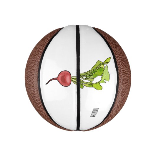 Mini Ballon De Basket Illustration de dessin Radish (Vertical)