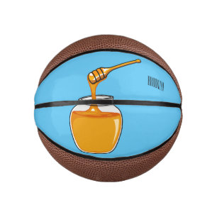 Mini Ballon De Basket Illustration de dessin sur le miel
