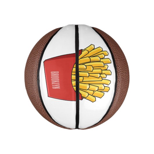 Mini Ballon De Basket Illustration de frites (Vertical)