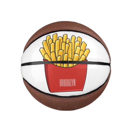 Mini Ballon De Basket Illustration de frites (Devant)