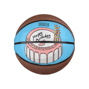 Mini Ballon De Basket Illustration de gâteau d'anniversaire