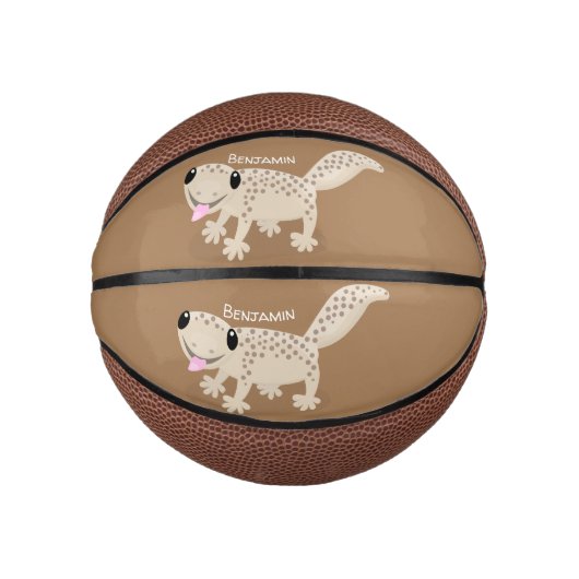 Mini Ballon De Basket Illustration de gecko tan tan mignon (Devant)