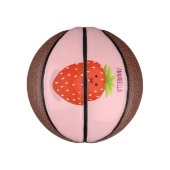 Mini Ballon De Basket Illustration de la fraise Cute kawaii (Vertical)