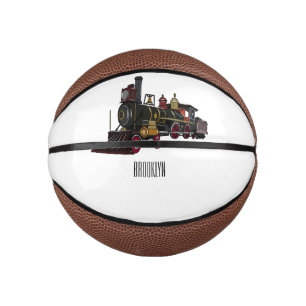 Mini Ballon De Basket Illustration de la locomotive à vapeur