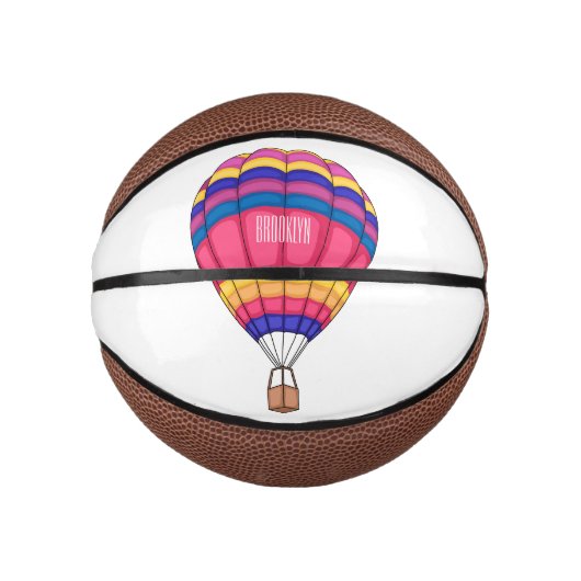 Mini Ballon De Basket Illustration de la montgolfière (Devant)