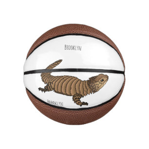 Mini Ballon De Basket Illustration de lézard à courroie de armadillo en
