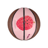 Mini Ballon De Basket Illustration de litchee rose mignon (Vertical)
