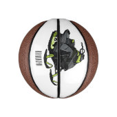 Mini Ballon De Basket Illustration de motoneige (Vertical)