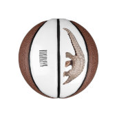 Mini Ballon De Basket Illustration de Pangolin (Vertical)