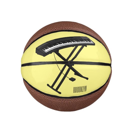Mini Ballon De Basket Illustration de piano clavier (Devant)