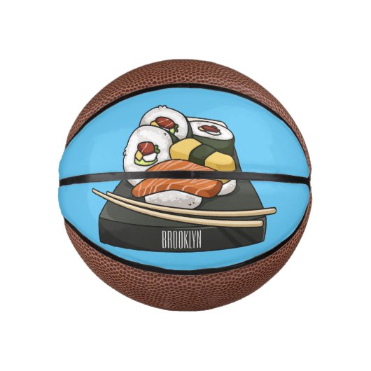 Mini Ballon De Basket Illustration de sushi (Devant)