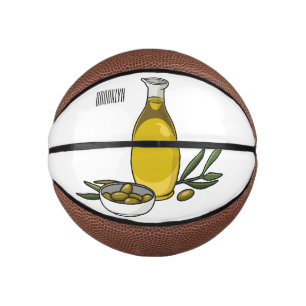 Mini Ballon De Basket Illustration d'huile d'olive