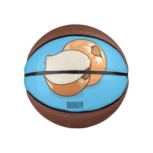 Mini Ballon De Basket Illustration d'oignon (Devant)