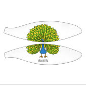 Mini Ballon De Basket Illustration d'oiseau de paon brillant (Panneaux)