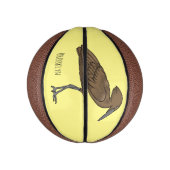 Mini Ballon De Basket Illustration d'oiseau Hamerkop (Vertical)