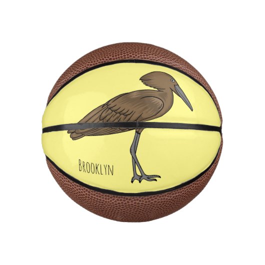Mini Ballon De Basket Illustration d'oiseau Hamerkop (Devant)