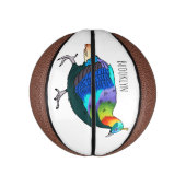 Mini Ballon De Basket Illustration d'oiseau monal himalayen (Vertical)