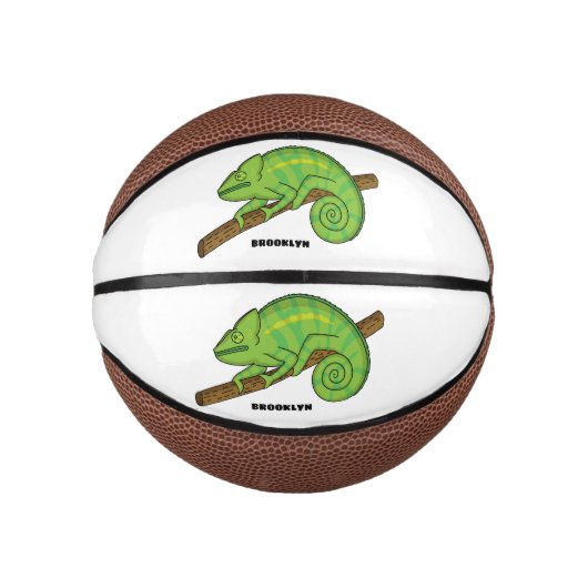 Mini Ballon De Basket Illustration du caméléon de la parson (Devant)