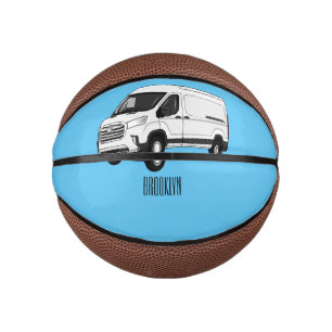 Mini Ballon De Basket Illustration du fourgon de livraison