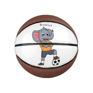 Mini Ballon De Basket Illustration du joueur de football éléphant