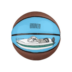 Mini Ballon De Basket Illustration d'un bateau à moteur