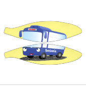 Mini Ballon De Basket Illustration d'un bus moderne bleu mignon (Panneaux)