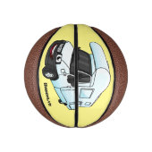 Mini Ballon De Basket Illustration d'un campervan heureux (Vertical)
