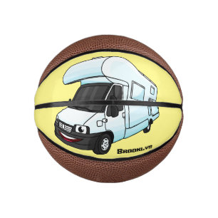 Mini Ballon De Basket Illustration d'un campervan heureux