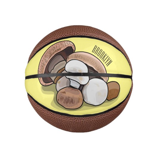 Mini Ballon De Basket Illustration d'un champignon (Devant)
