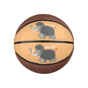 Mini Ballon De Basket Illustration d'un mammouth laineux mou