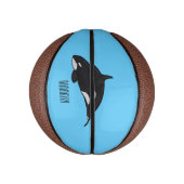 Mini Ballon De Basket Illustration d'une baleine tueuse (Vertical)