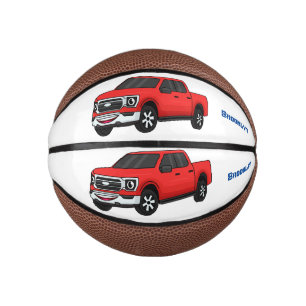 Mini Ballon De Basket Illustration d'une camionnette rouge mou
