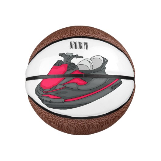 Mini Ballon De Basket Illustration Jet ski (Devant)