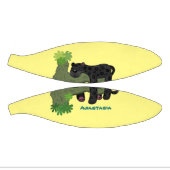 Mini Ballon De Basket Image de dessin animé de chat en panthère noire ja (Panneaux)