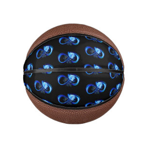 Mini Ballon De Basket Infini lumineux avec rose bleue