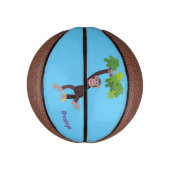 Mini Ballon De Basket Joli chimpanzé dans la jungle suspendu dessin anim (Vertical)