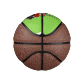 Mini Ballon De Basket Jolie vache heureuse conduisant un dessin animé de (Droite)