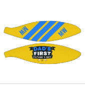 Mini Ballon De Basket La première Fête des pères de papa bleu jaune (Panneaux)