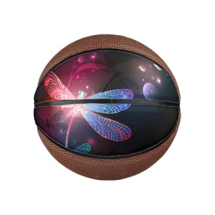 Mini Ballon De Basket libellule rouge brillante