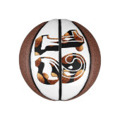 Mini Ballon De Basket Logo Image Basketball Numéro 12, (Vertical)