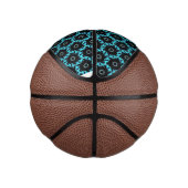 Mini Ballon De Basket Mandala bleu électrique (Droite)