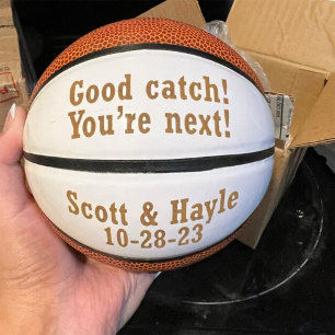 Mini Ballon De Basket Mariage personnalisé Keepsaké Basketball